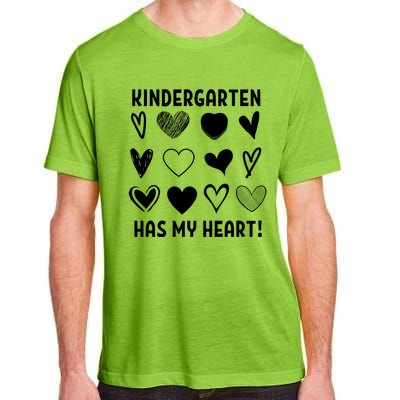 Kindergarten Has My Heart Valentines Day Teacher Cute Gift Adult ChromaSoft Performance T-Shirt