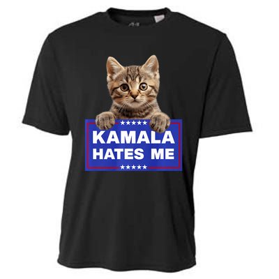 Kamala Hates Me Kamala Hate Cats Trump 2024 American Flag Cooling Performance Crew T-Shirt