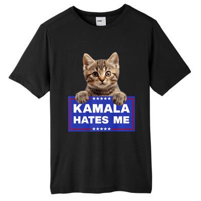 Kamala Hates Me Kamala Hate Cats Trump 2024 American Flag Tall Fusion ChromaSoft Performance T-Shirt