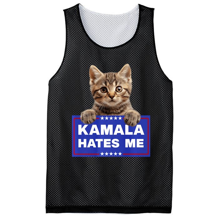 Kamala Hates Me Kamala Hate Cats Trump 2024 American Flag Mesh Reversible Basketball Jersey Tank