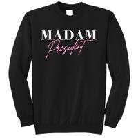 Kamala Harris Madam President Cursive Script Sweatshirt