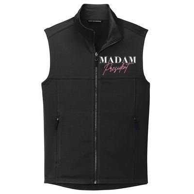 Kamala Harris Madam President Cursive Script Collective Smooth Fleece Vest