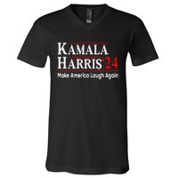 Kamala Harris Make America Laugh Again V-Neck T-Shirt