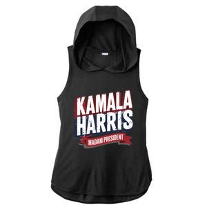 Kamala Harris Madam President Ladies PosiCharge Tri-Blend Wicking Draft Hoodie Tank