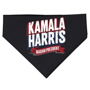 Kamala Harris Madam President USA-Made Doggie Bandana