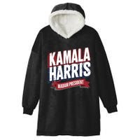 Kamala Harris Madam President Hooded Wearable Blanket