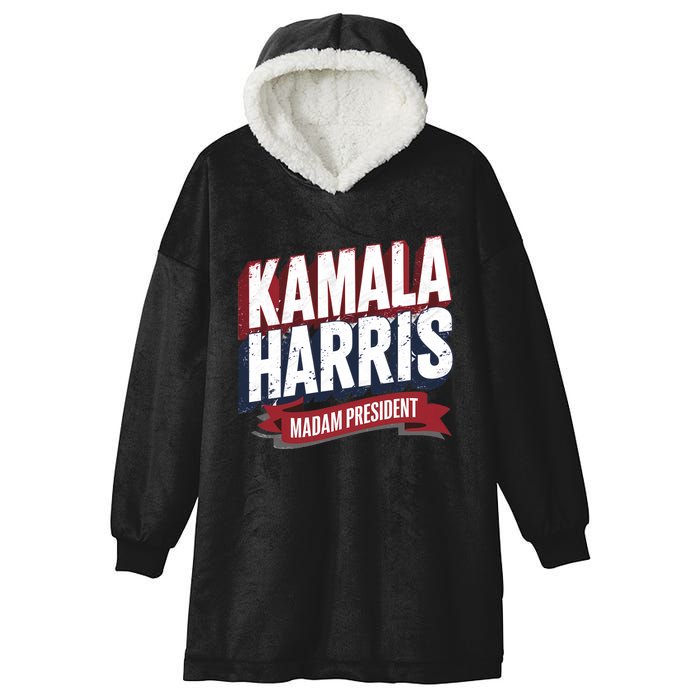 Kamala Harris Madam President Hooded Wearable Blanket