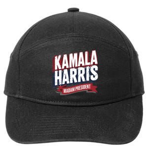 Kamala Harris Madam President 7-Panel Snapback Hat