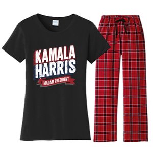 Kamala Harris Madam President Women's Flannel Pajama Set