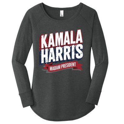 Kamala Harris Madam President Women's Perfect Tri Tunic Long Sleeve Shirt