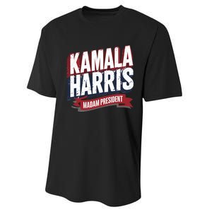 Kamala Harris Madam President Performance Sprint T-Shirt