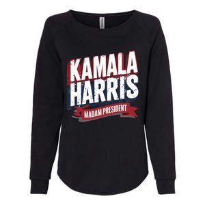 Kamala Harris Madam President Womens California Wash Sweatshirt