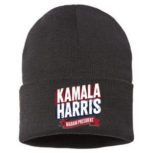 Kamala Harris Madam President Sustainable Knit Beanie