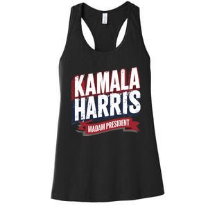 Kamala Harris Madam President Women's Racerback Tank