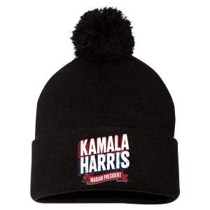 Kamala Harris Madam President Pom Pom 12in Knit Beanie