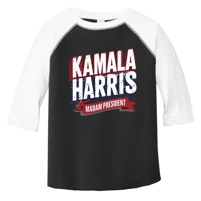 Kamala Harris Madam President Toddler Fine Jersey T-Shirt