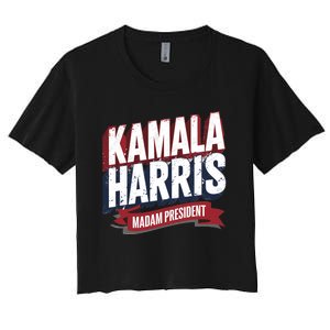 Kamala Harris Madam President Women's Crop Top Tee