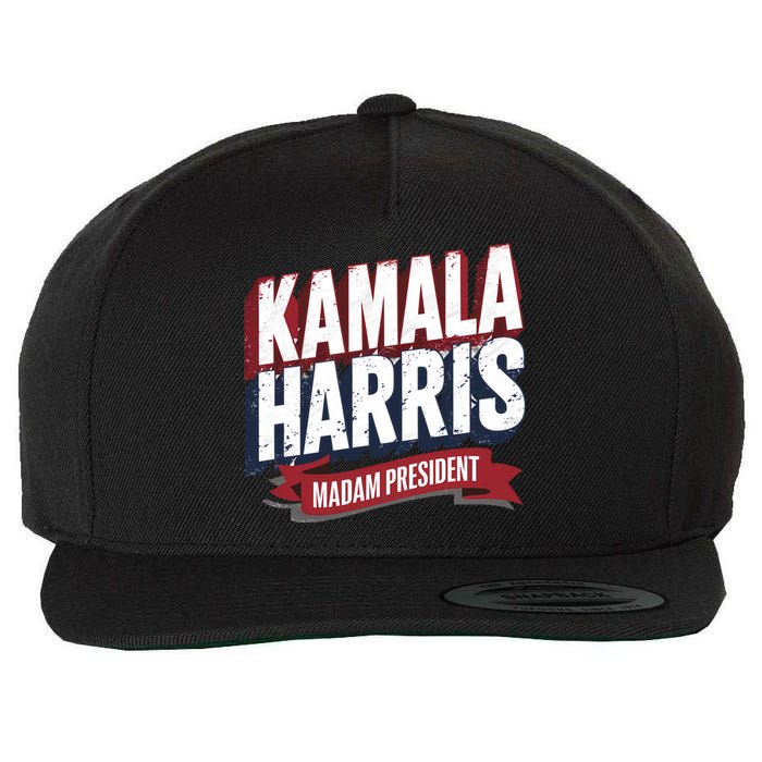 Kamala Harris Madam President Wool Snapback Cap