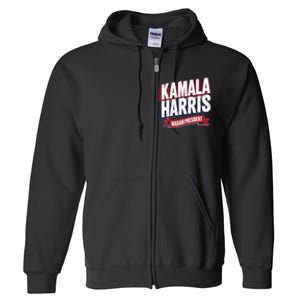 Kamala Harris Madam President Full Zip Hoodie