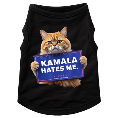 Kamala Hates Me Trump Republican Funny Cat Doggie Tank