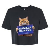 Kamala Hates Me Trump Republican Funny Cat Bella+Canvas Jersey Crop Tee