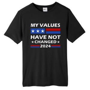 Kamala Harris My Values Have Not Changed Tall Fusion ChromaSoft Performance T-Shirt