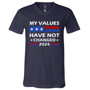 Kamala Harris My Values Have Not Changed V-Neck T-Shirt