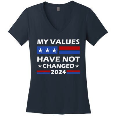 Kamala Harris My Values Have Not Changed Women's V-Neck T-Shirt