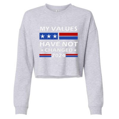 Kamala Harris My Values Have Not Changed Cropped Pullover Crew