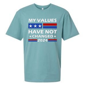 Kamala Harris My Values Have Not Changed Sueded Cloud Jersey T-Shirt