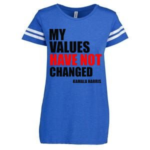 Kamala Harris My Values Have Not Changed Enza Ladies Jersey Football T-Shirt