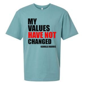 Kamala Harris My Values Have Not Changed Sueded Cloud Jersey T-Shirt