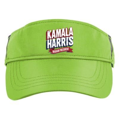 Kamala Harris Madam President Front And Back Adult Drive Performance Visor