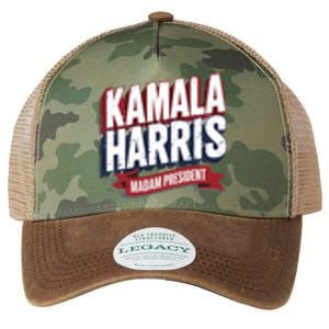 Kamala Harris Madam President Front And Back Legacy Tie Dye Trucker Hat