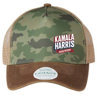 Kamala Harris Madam President Front And Back Legacy Tie Dye Trucker Hat