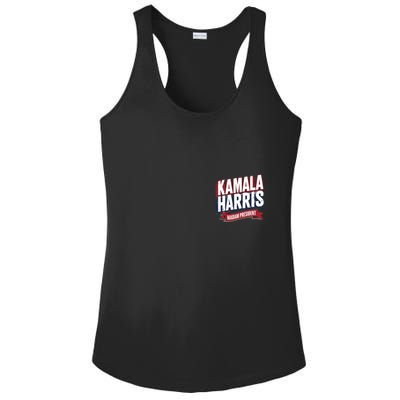 Kamala Harris Madam President Front And Back Ladies PosiCharge Competitor Racerback Tank