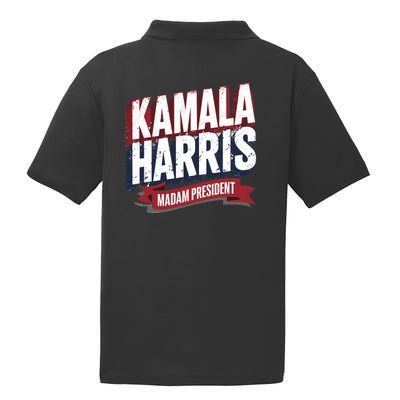 Kamala Harris Madam President Front And Back PosiCharge RacerMesh Polo