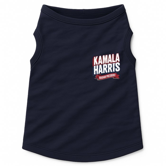 Kamala Harris Madam President Front And Back Doggie Tank