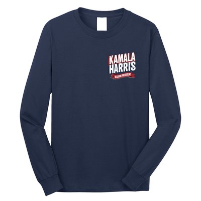 Kamala Harris Madam President Front And Back Long Sleeve Shirt