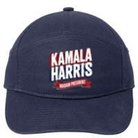 Kamala Harris Madam President Front And Back 7-Panel Snapback Hat