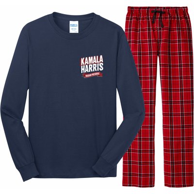 Kamala Harris Madam President Front And Back Long Sleeve Pajama Set