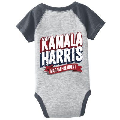 Kamala Harris Madam President Front And Back Infant Baby Jersey Bodysuit