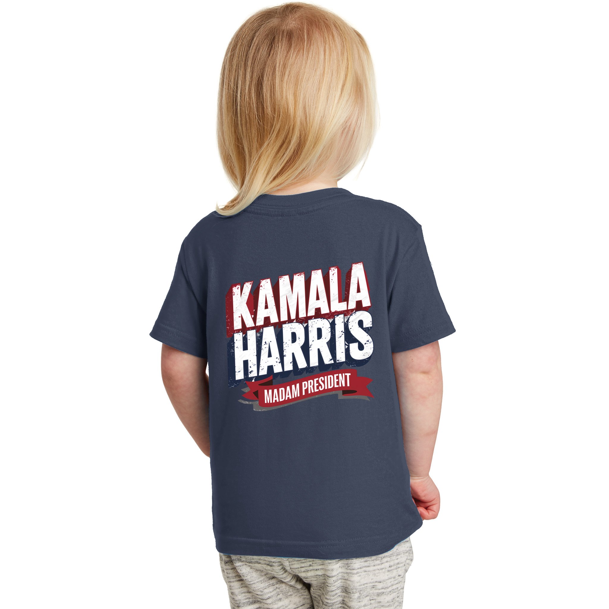 Kamala Harris Madam President Front And Back Toddler T-Shirt