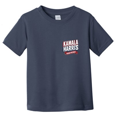 Kamala Harris Madam President Front And Back Toddler T-Shirt