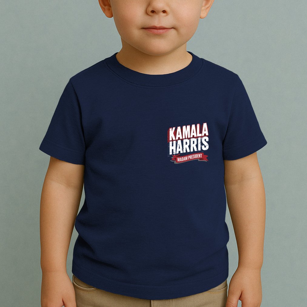 Kamala Harris Madam President Front And Back Toddler T-Shirt