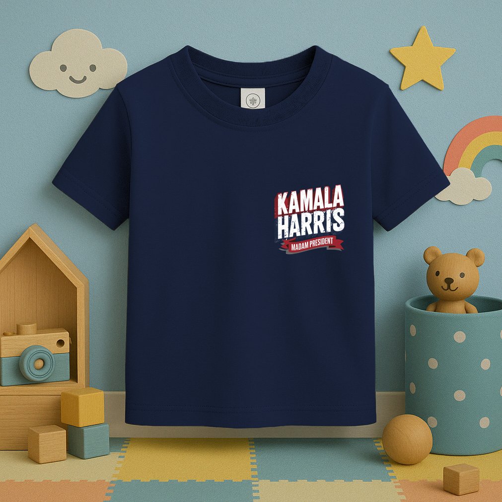 Kamala Harris Madam President Front And Back Toddler T-Shirt