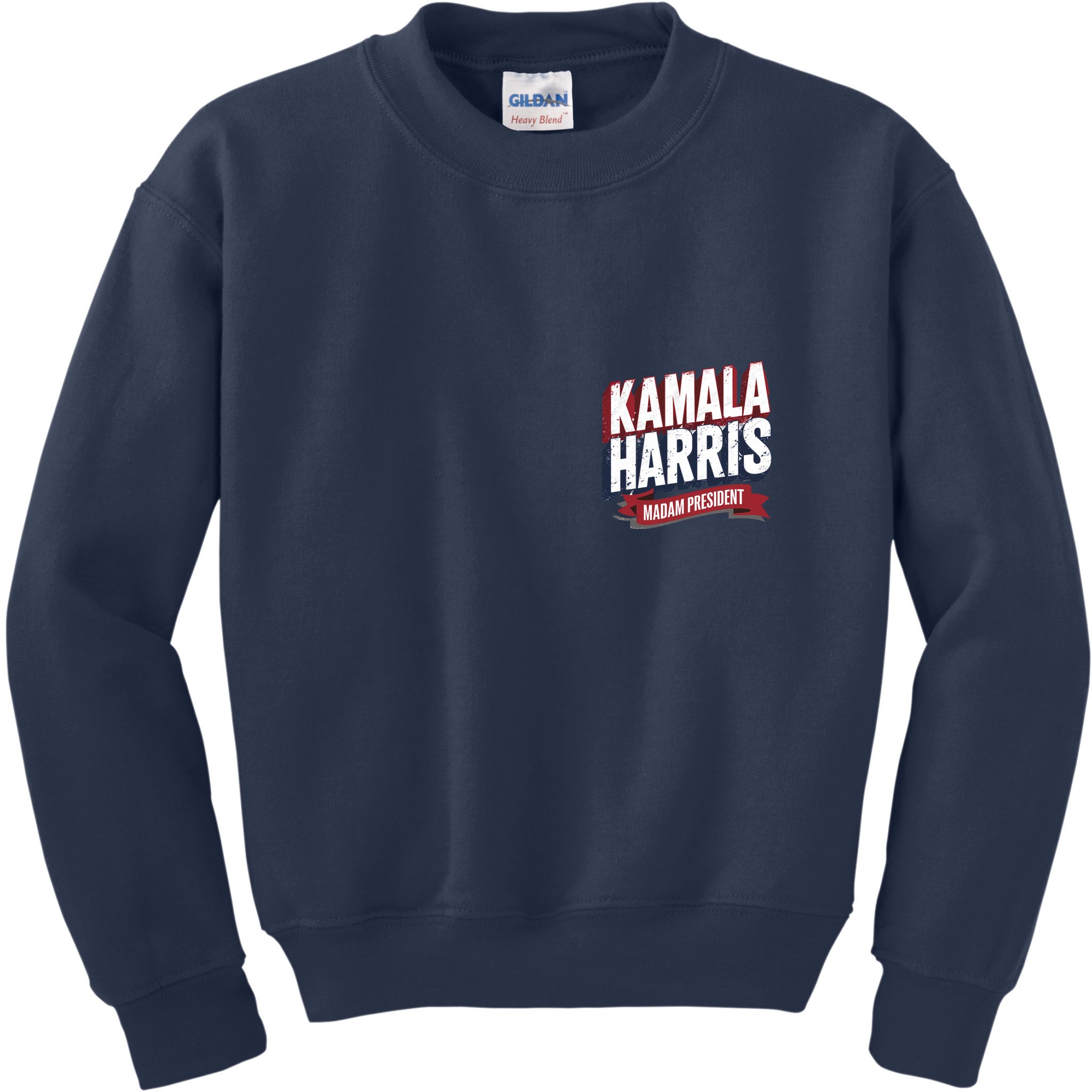 Kamala Harris Madam President Front And Back Kids Sweatshirt