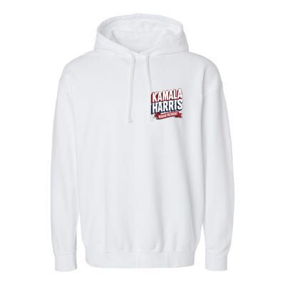 Kamala Harris Madam President Front And Back Garment-Dyed Fleece Hoodie