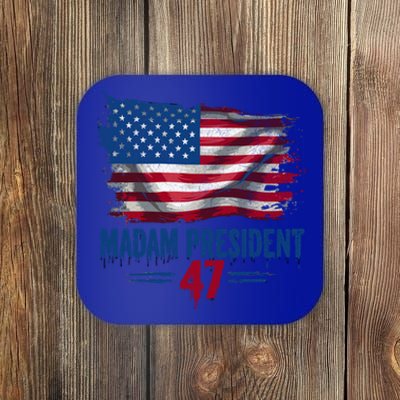 Kamala Harris Madam President 2024 Usa Flag Democratic Gift Coaster