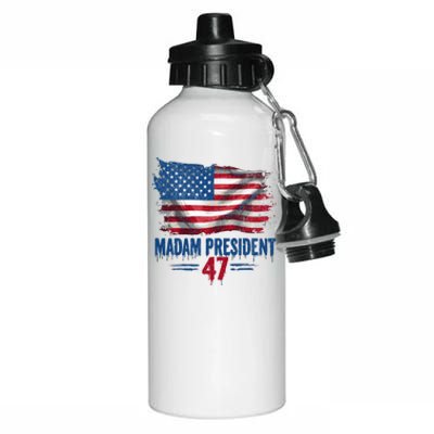 Kamala Harris Madam President 2024 Usa Flag Democratic Gift Aluminum Water Bottle 